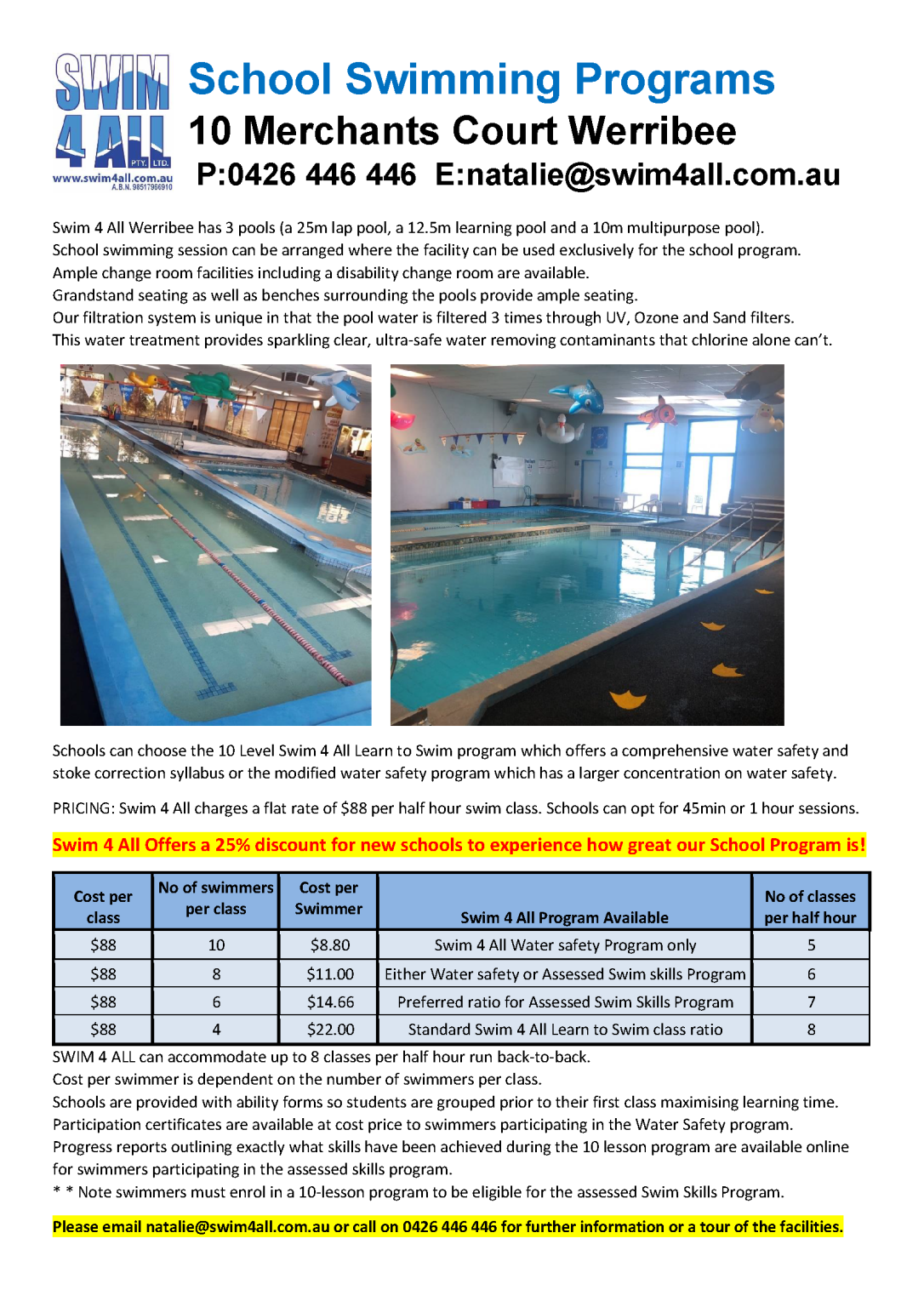 School Swimming Programs Thomas Carr College